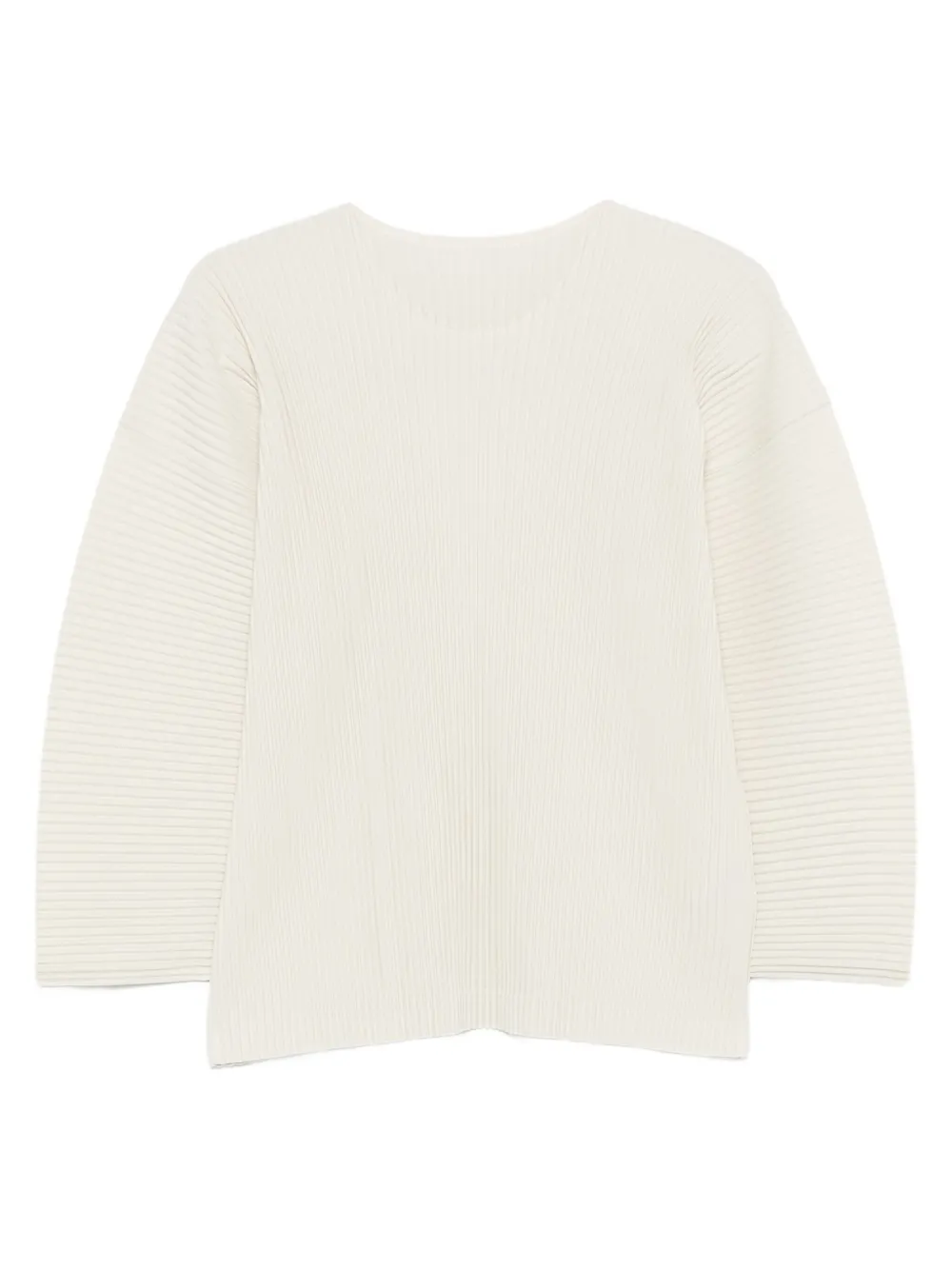 Homme Plissé Issey Miyake Monthly Colors: September geplooid T-shirt 04 LIMESTONE WHITE