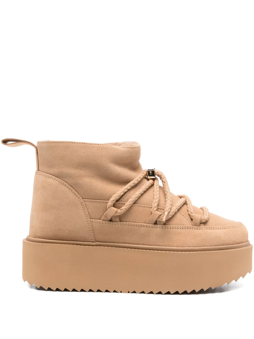 Inuikii suede platform boots Neutrals
