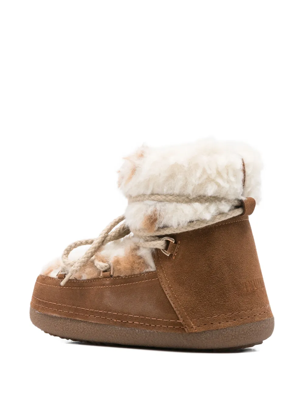 Inuikii Teddy Lace-up Ankle Boots In Brown
