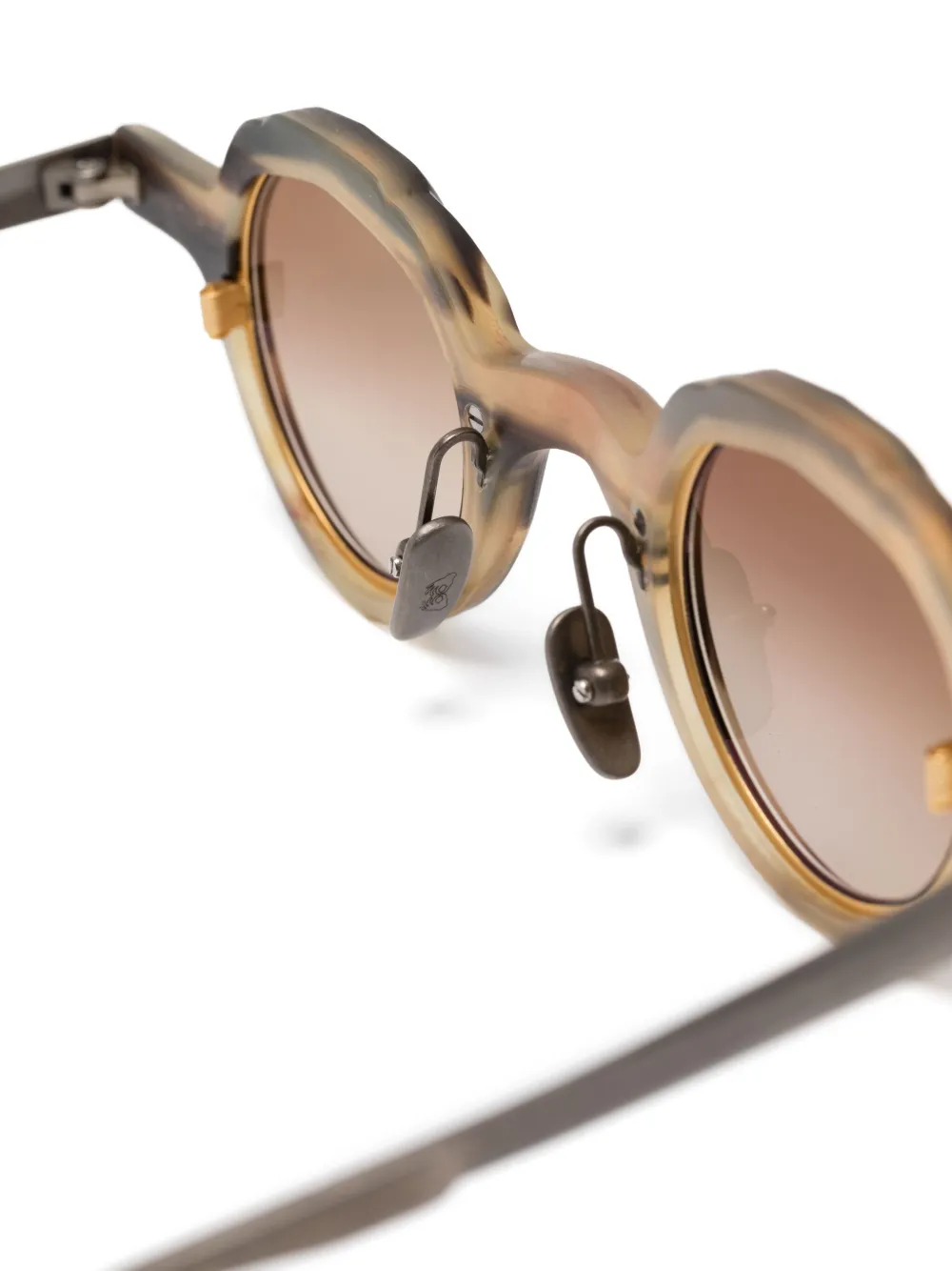Rigards Zonnebril met rond montuur Beige