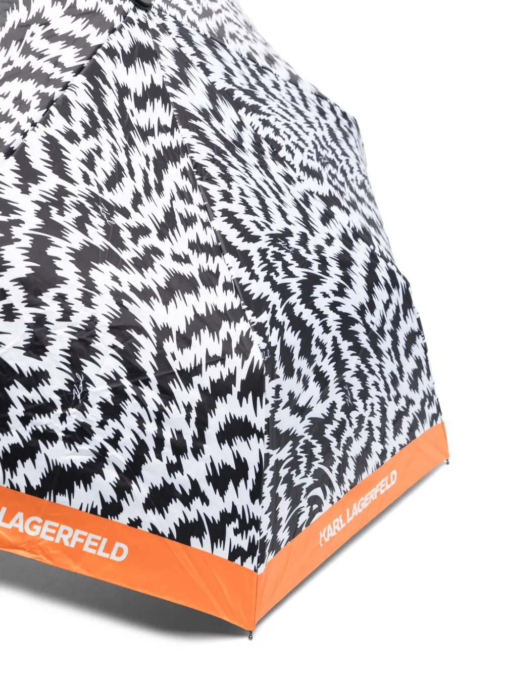 Karl Lagerfeld animal-print umbrella - Zwart