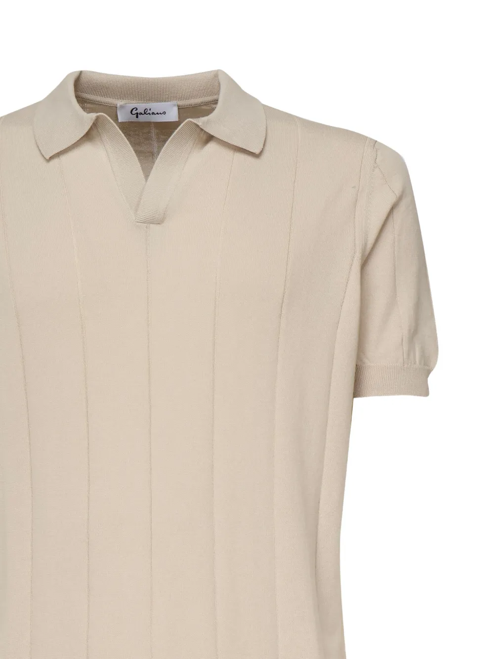 Shop Galiano Ribbed Polo T-shirt