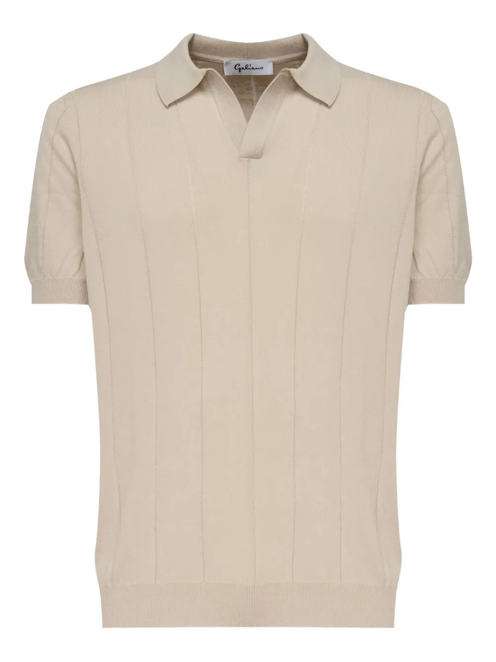Galiano Geripptes Poloshirt | Nude | Image 1