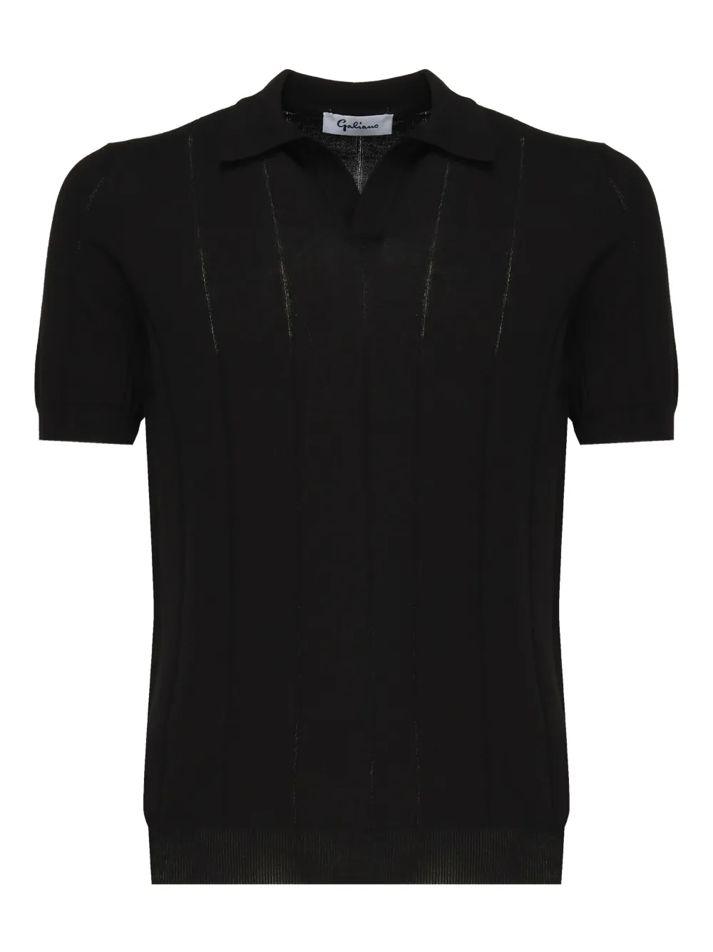 Galiano polo à design nervuré | noir | Image 1