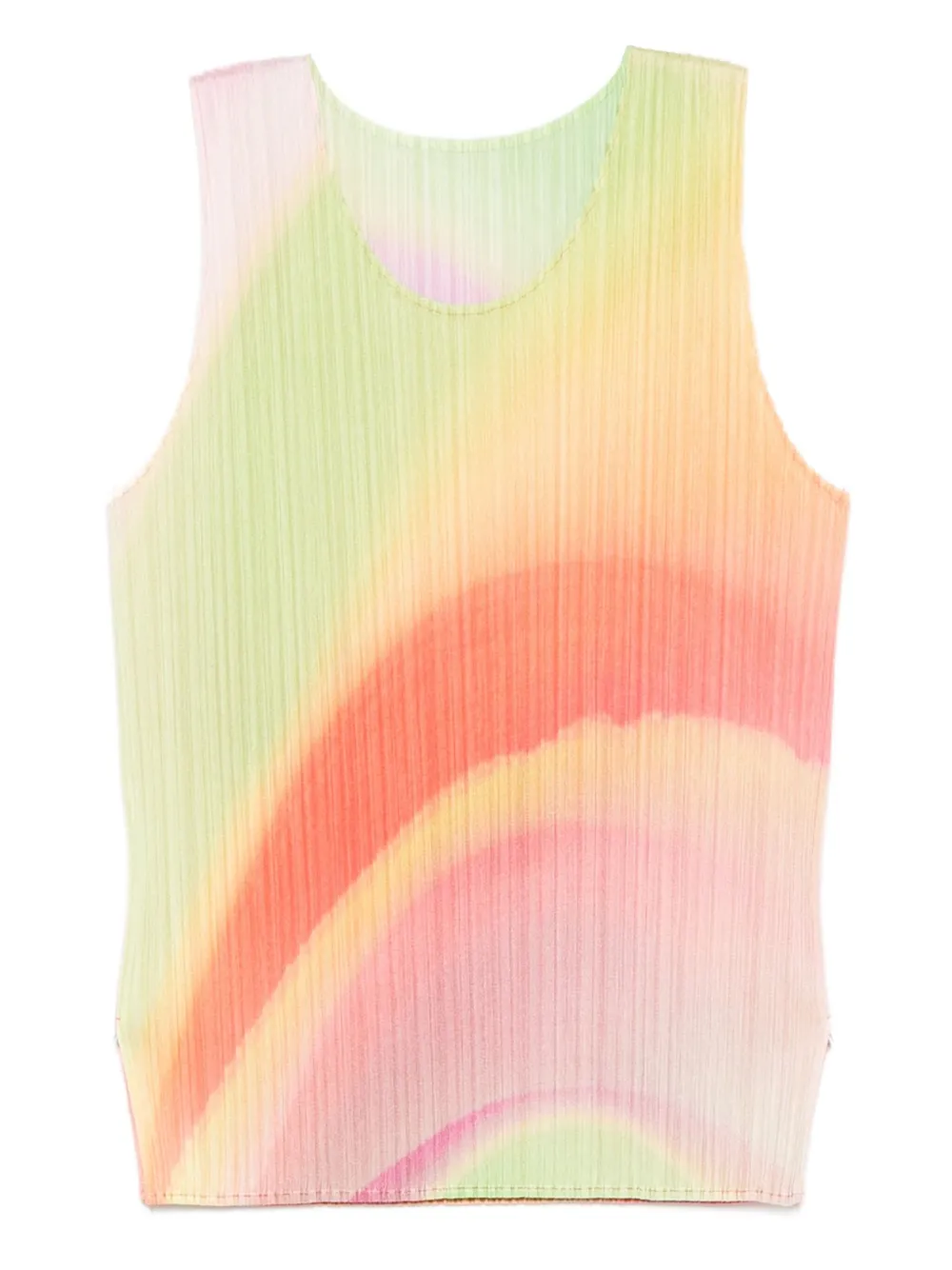 Issey Miyake Groove-print Pleated Top In Pink