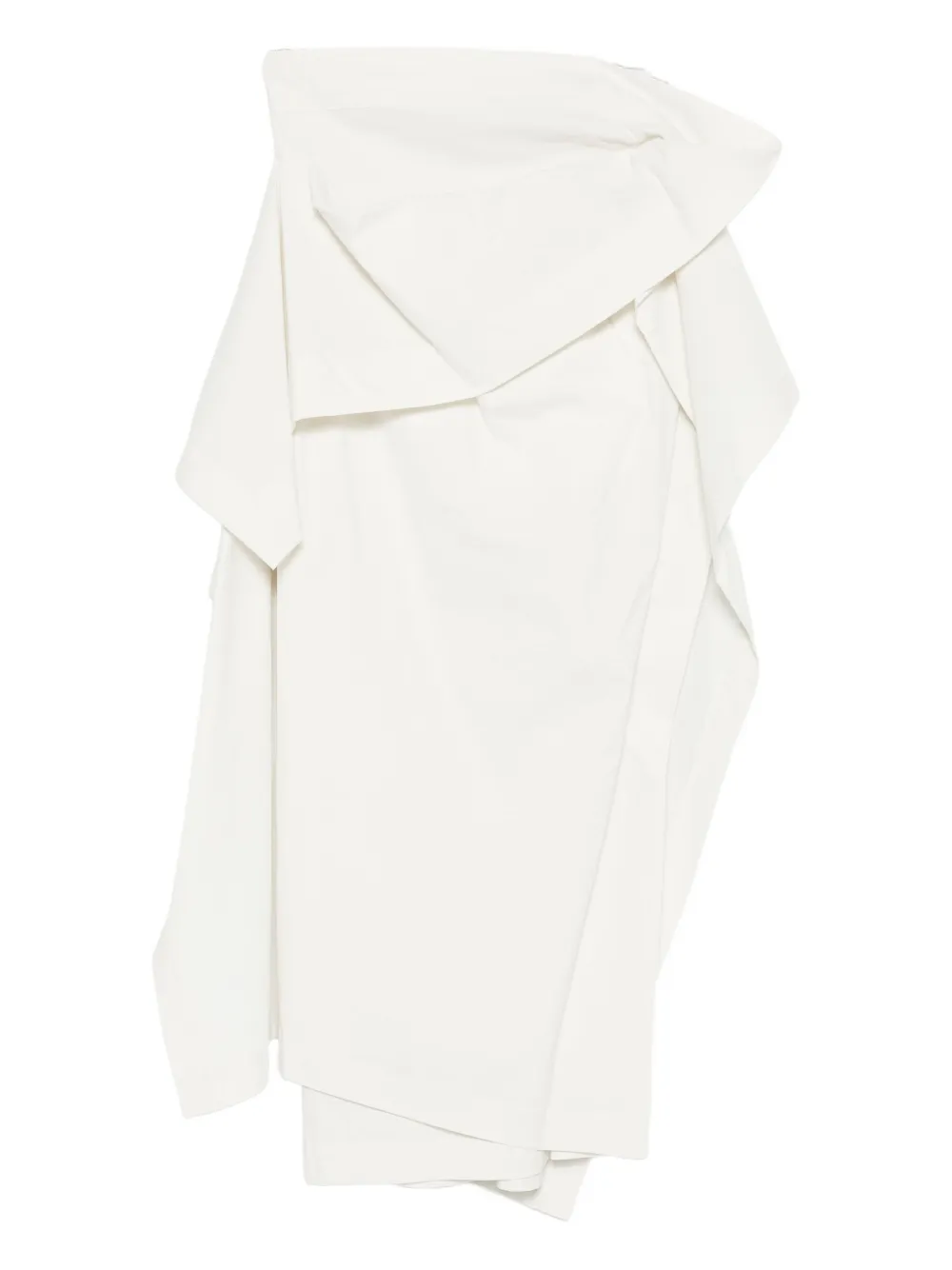 Issey Miyake Asymmetric Maxi Dress In White
