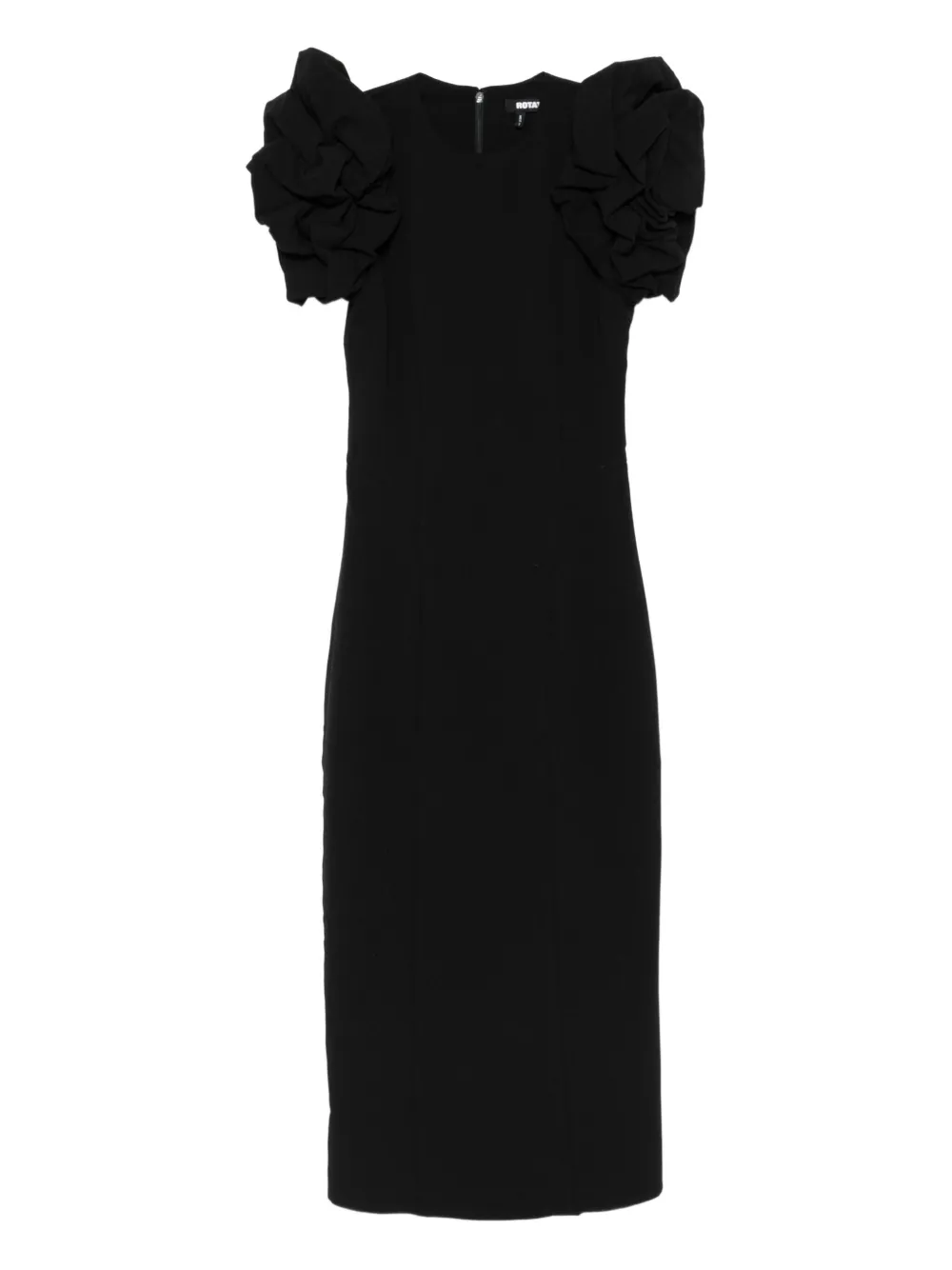 ROTATE BIRGER CHRISTENSEN puff-sleeve midi dress | Black | Image 1