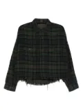 R13 frayed plaid shirt - Green