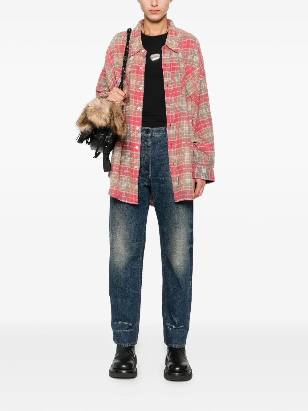 R13 plaid shirt - Rood
