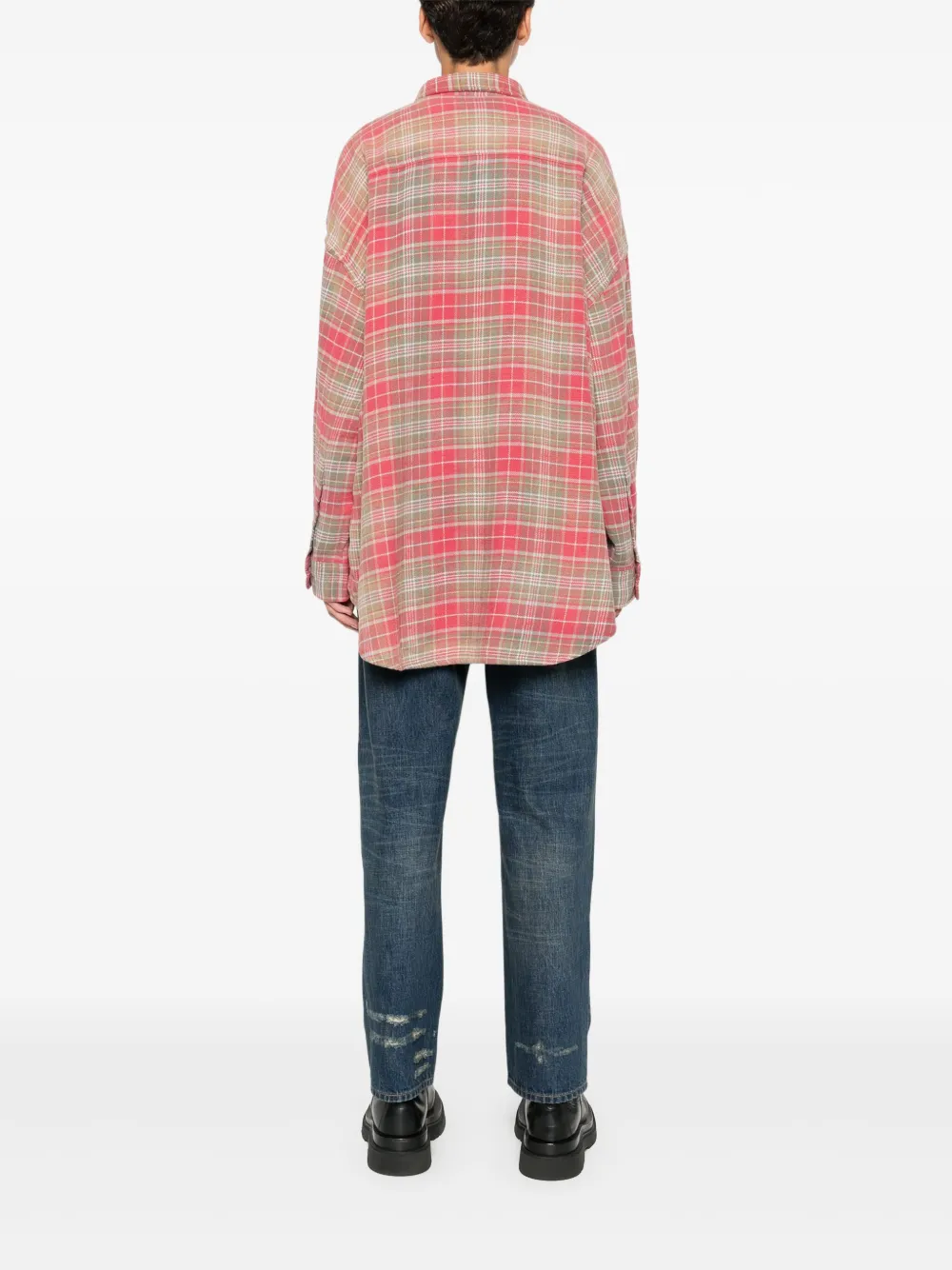 R13 Plaid Shirt In Red