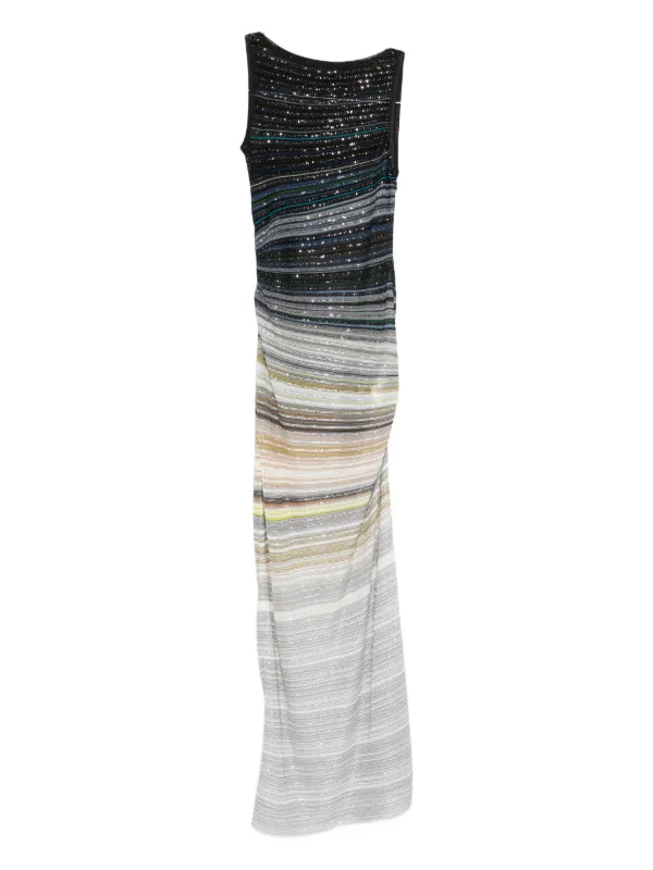 blue dress for baby girl Spectacular Missoni Multi Color Knit Halter Dress with Fringe main image 0