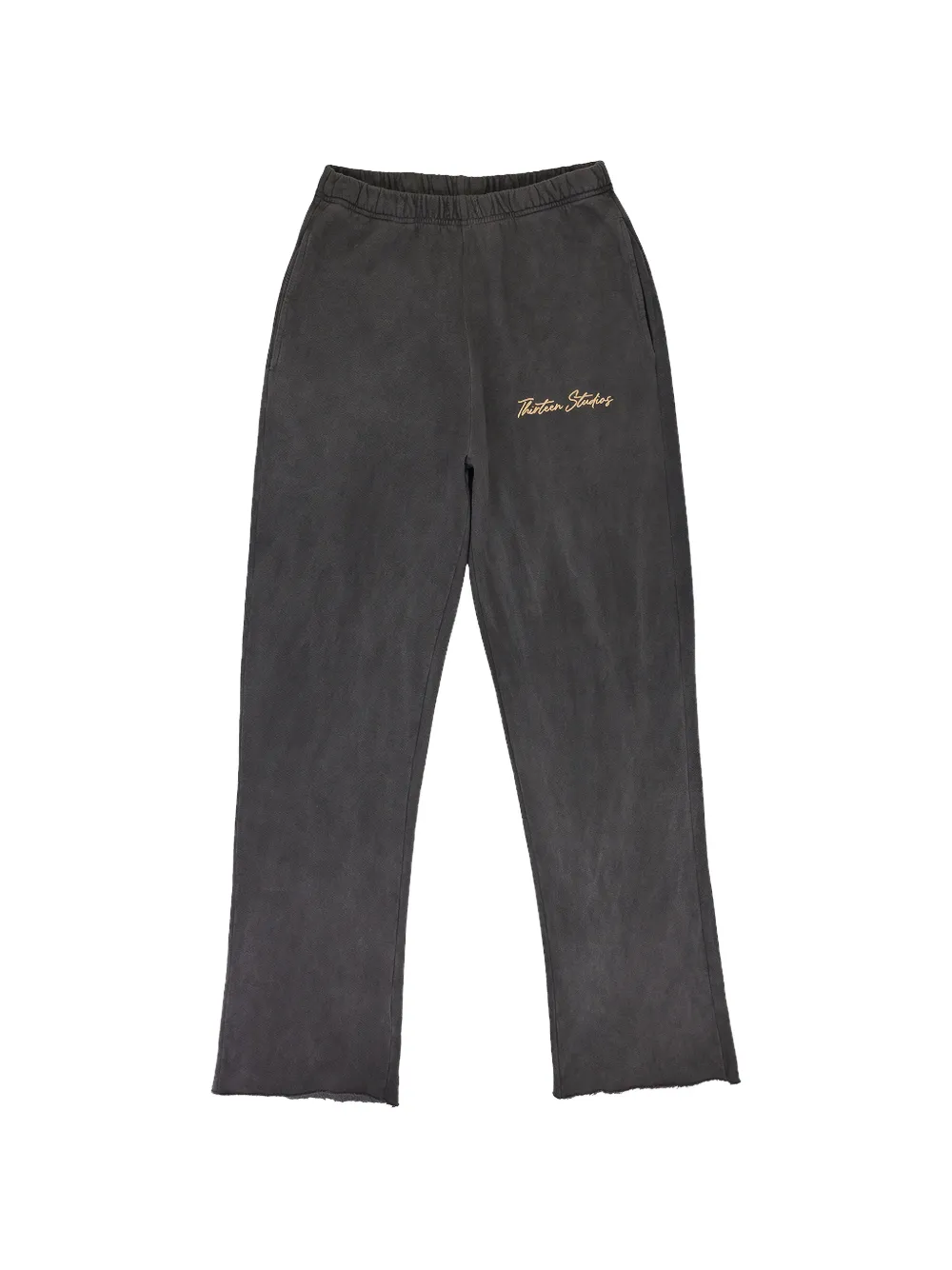 Thirteen Studios oil-wash logo-detail track pants - Nero