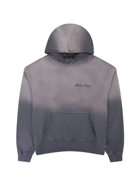 Thirteen Studios logo-embroidered ombré-effect hoodie