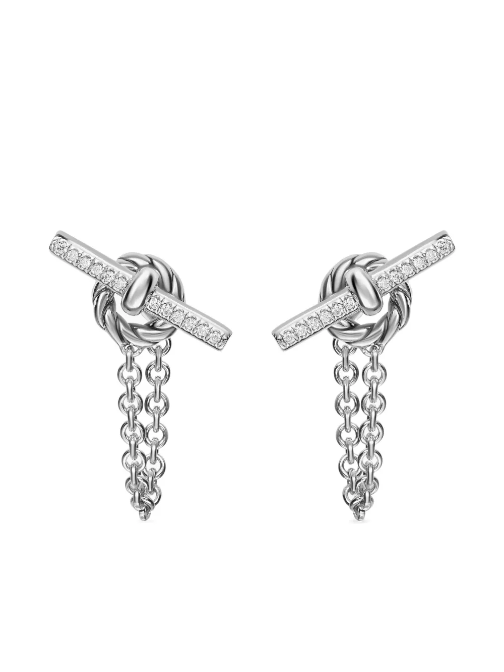 David Yurman DY Mercer® diamond earrings - シルバートーン David Yurman DY Mercer® diamond earrings - シルバートーン