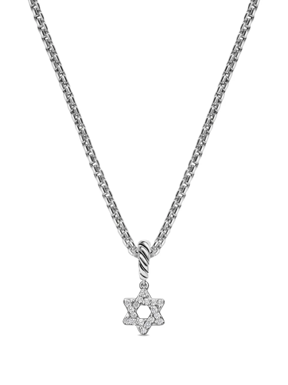 David Yurman Micro Pavé© Star Of David diamond necklace - シルバートーン David Yurman Micro Pavé© Star Of David diamond necklace - シルバートーン