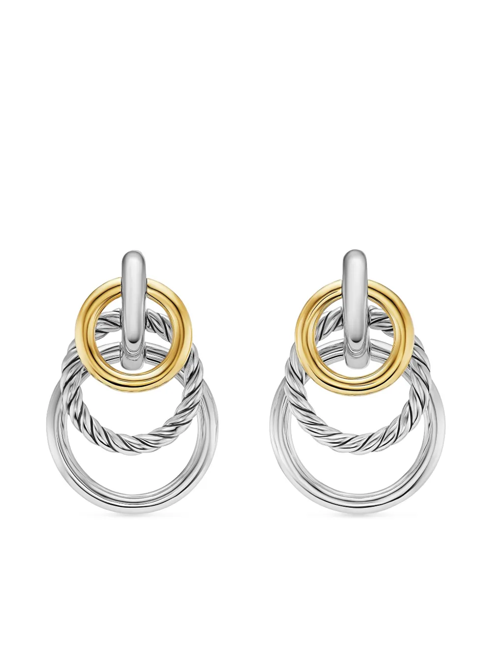David Yurman aretes DY Mercer® en oro amarillo de 18kt | plateado | Image 1