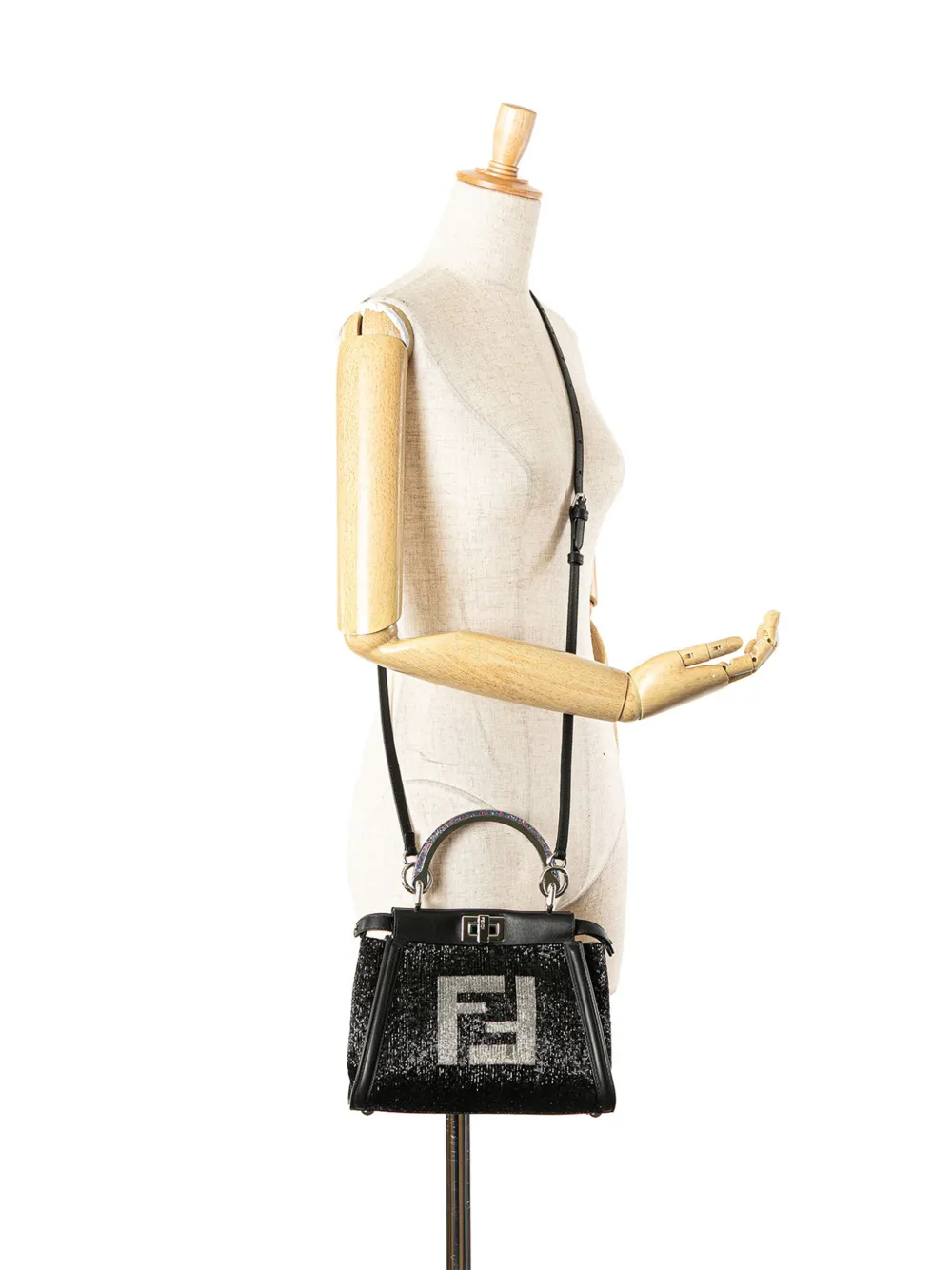 Fendi Pre-Owned 2000-2010 Mini Leather Beaded Peekaboo Iconic satchel | Pre-Owned | Image 2
