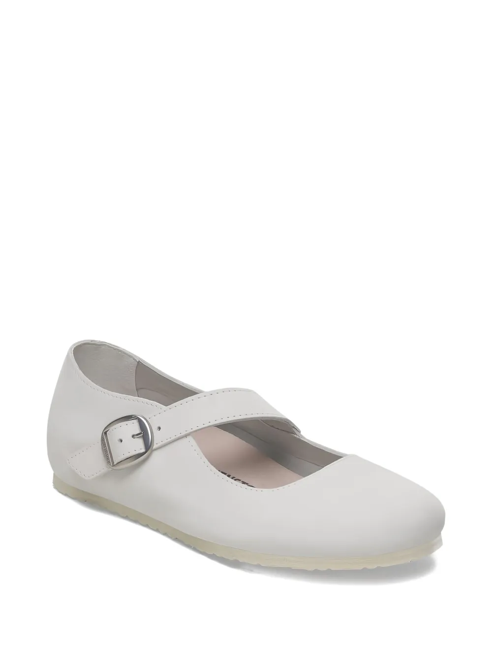 Birkenstock Tracy Buckled Ballet Flats In White