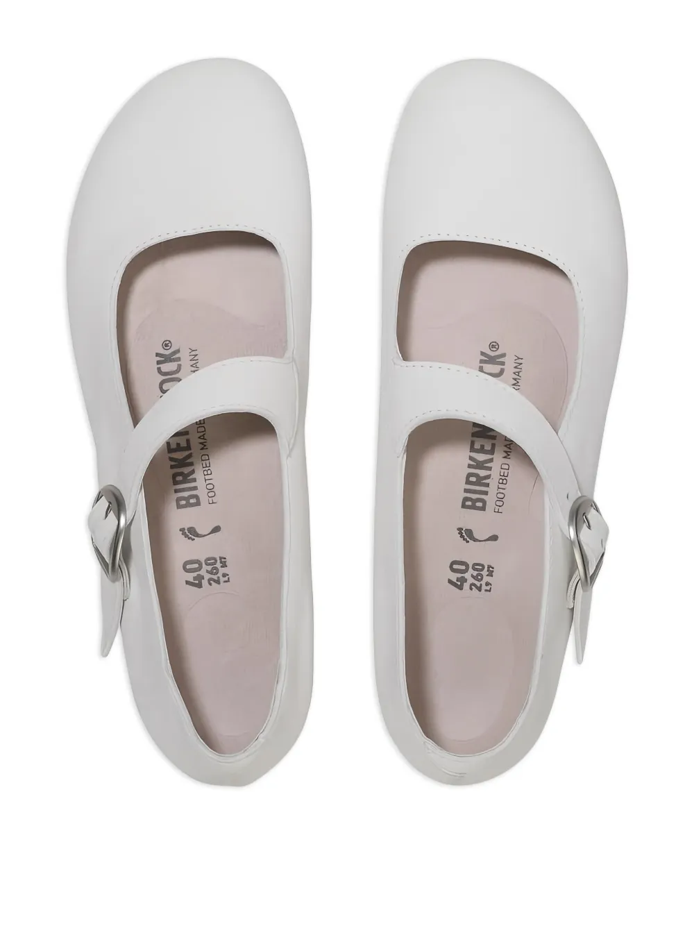 Birkenstock Tracy ballerina's met gesp Wit