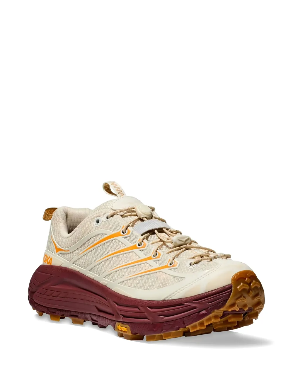 HOKA One Mafate Three "Vanilla Varsity Burgundy" sneakers Neutrals