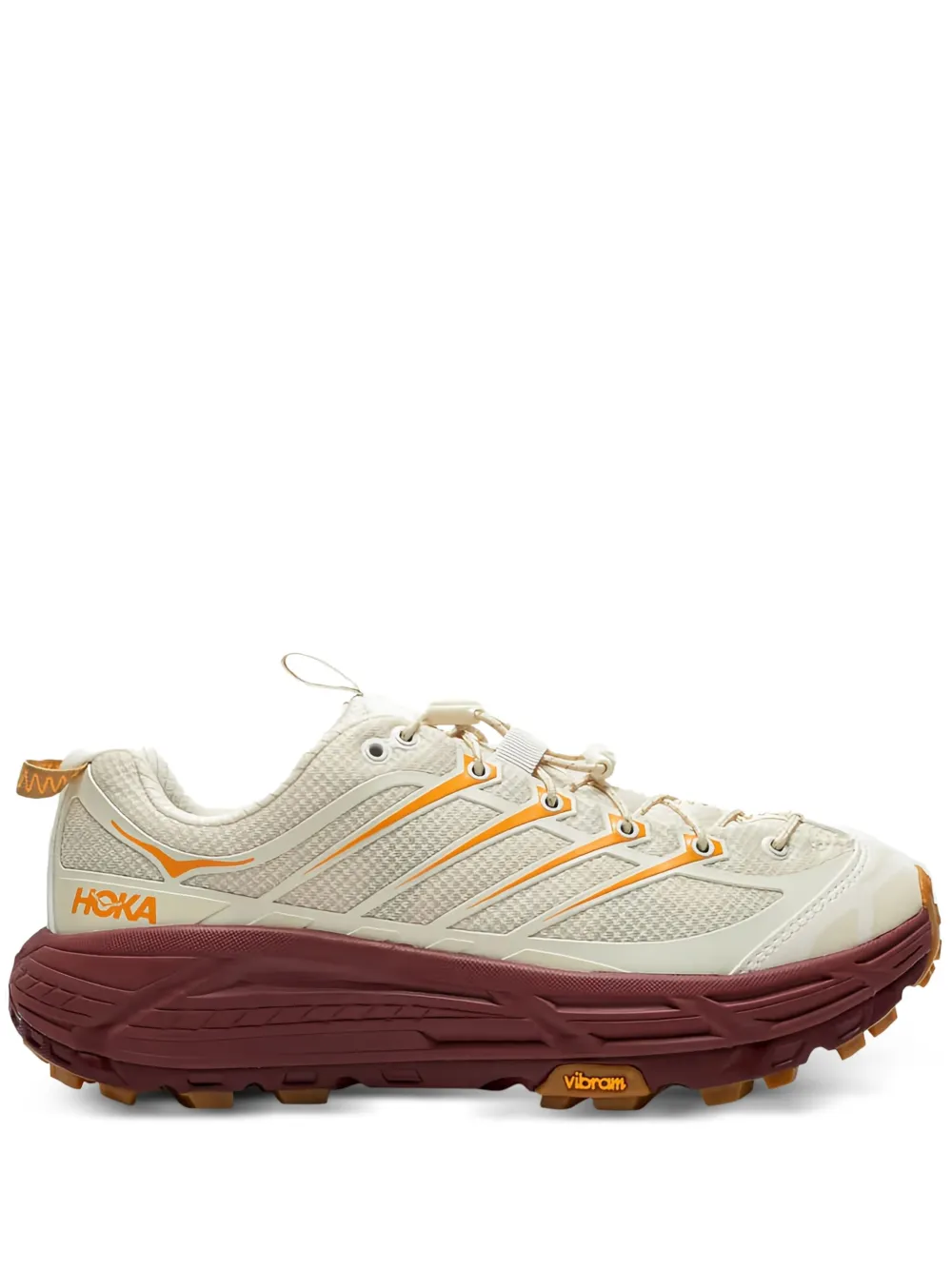 HOKA One Mafate Three "Vanilla Varsity Burgundy" sneakers Neutrals