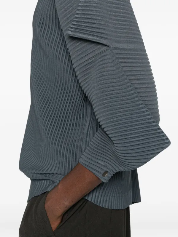 Homme Plissé Issey Miyake Angular Stone Jumper | Blue | FARFETCH