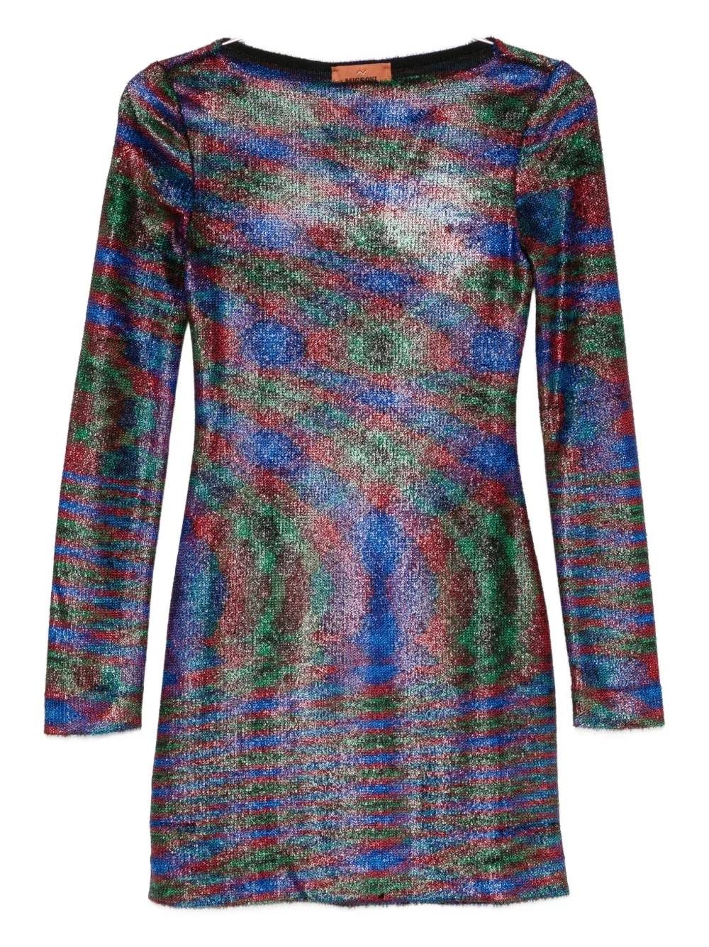 Missoni abstract-pattern long-sleeve mini dress - ブルー Missoni abstract-pattern long-sleeve mini dress - ブルー
