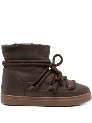 INUIKII クラシック ウェッジ スエード レザー スノー ブーツ Women's Winter Shoes