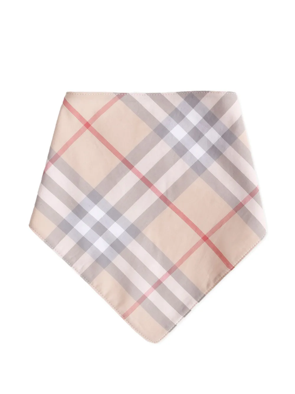 Burberry Kids check-print bib (set of two) - Wit