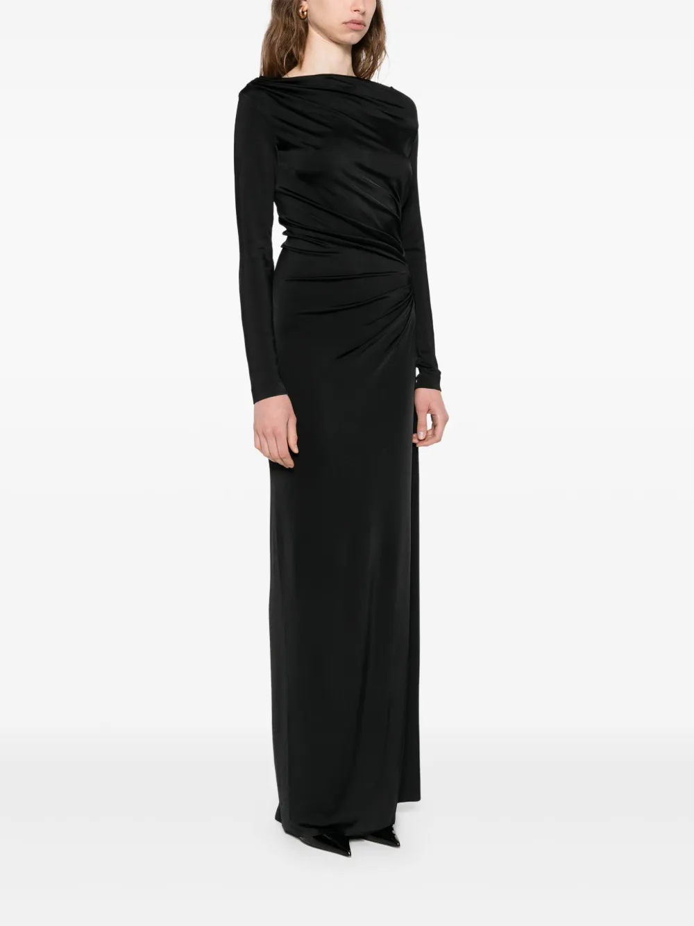 Victoria Beckham Maxi-jurk met col Zwart