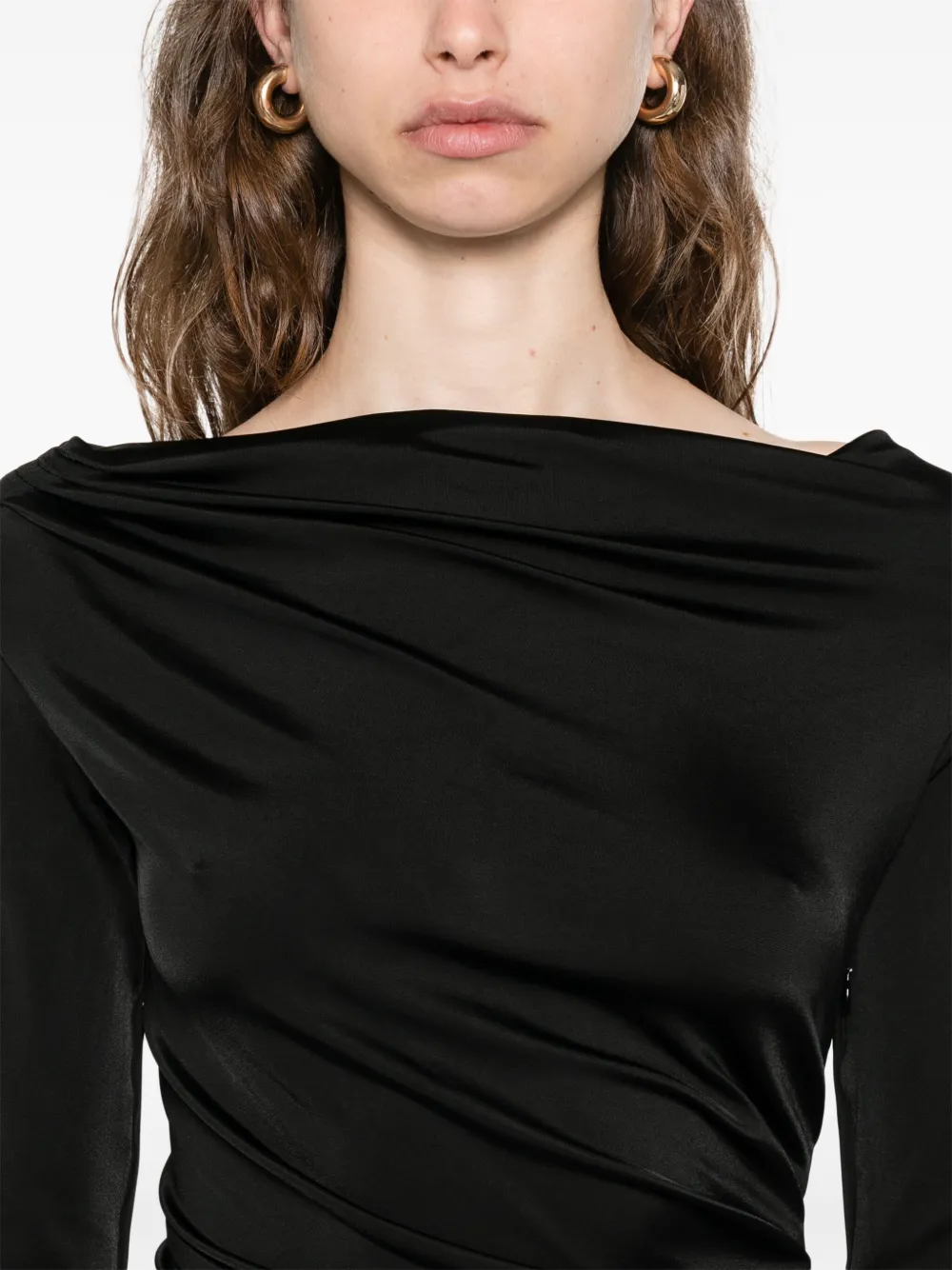Victoria Beckham Maxi-jurk met col Zwart