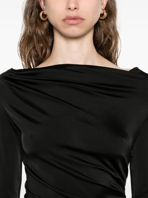 Victoria Beckham カウルネック ドレープマキシドレス | ブラック