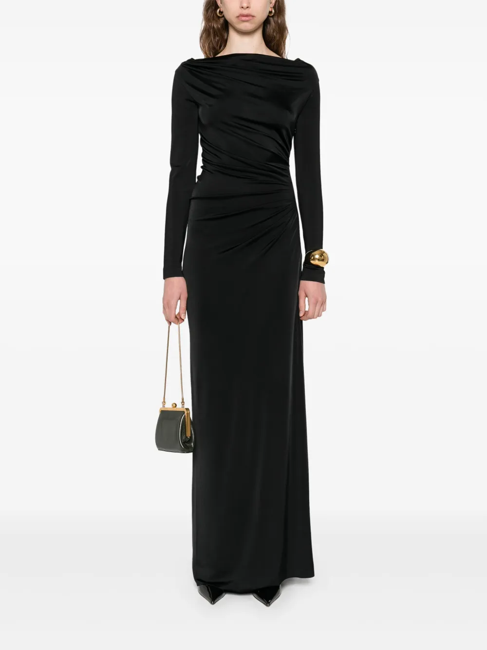 Victoria Beckham cowl-neck draped maxi dress | Evening Dresses | Image 2