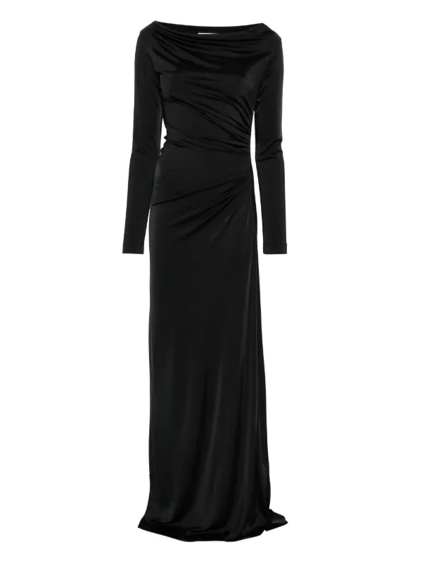 Victoria Beckham カウルネック ドレープマキシドレス | ブラック