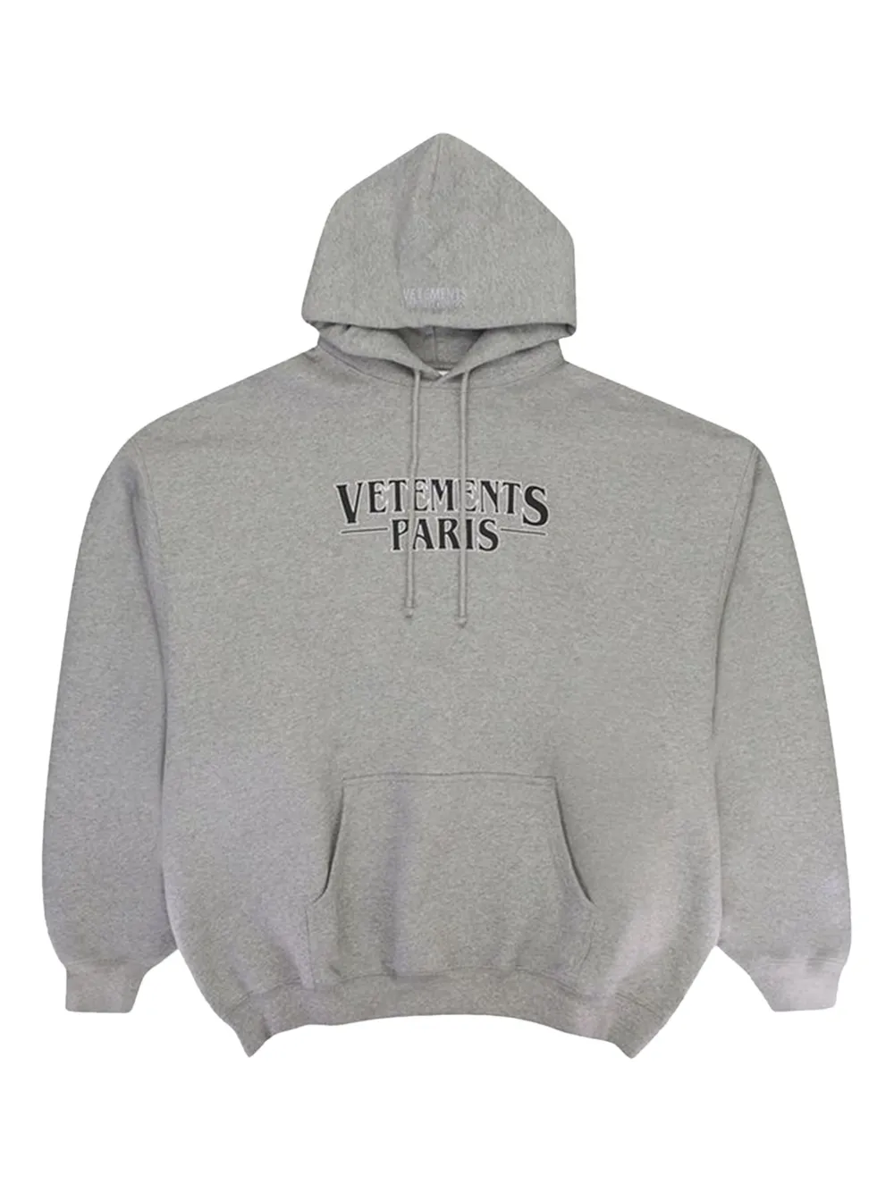 Vetements Paris Logo-print Hoodie In Brown