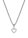 David Yurman Micro Pavé© Open Heart diamond necklace - Silver