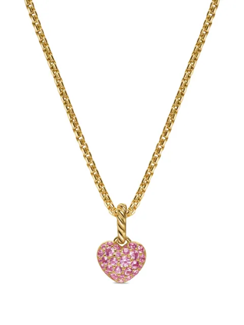 David Yurman Petite Pavé© サファイア ネックレス 18Kゴールド