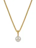 David Yurman 18K gold Micro Pavé© Peace Sign diamond necklace