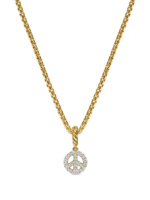 David Yurman Micro Pavé© Open Heart ダイヤモンド ペンダント 18K