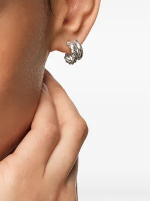 【最終価格】DAVID YURMAN シルバー ブラックダイヤモンド ピアス JAM HOME MADE（ジャムホームメイド）の「安全ピン ブラック