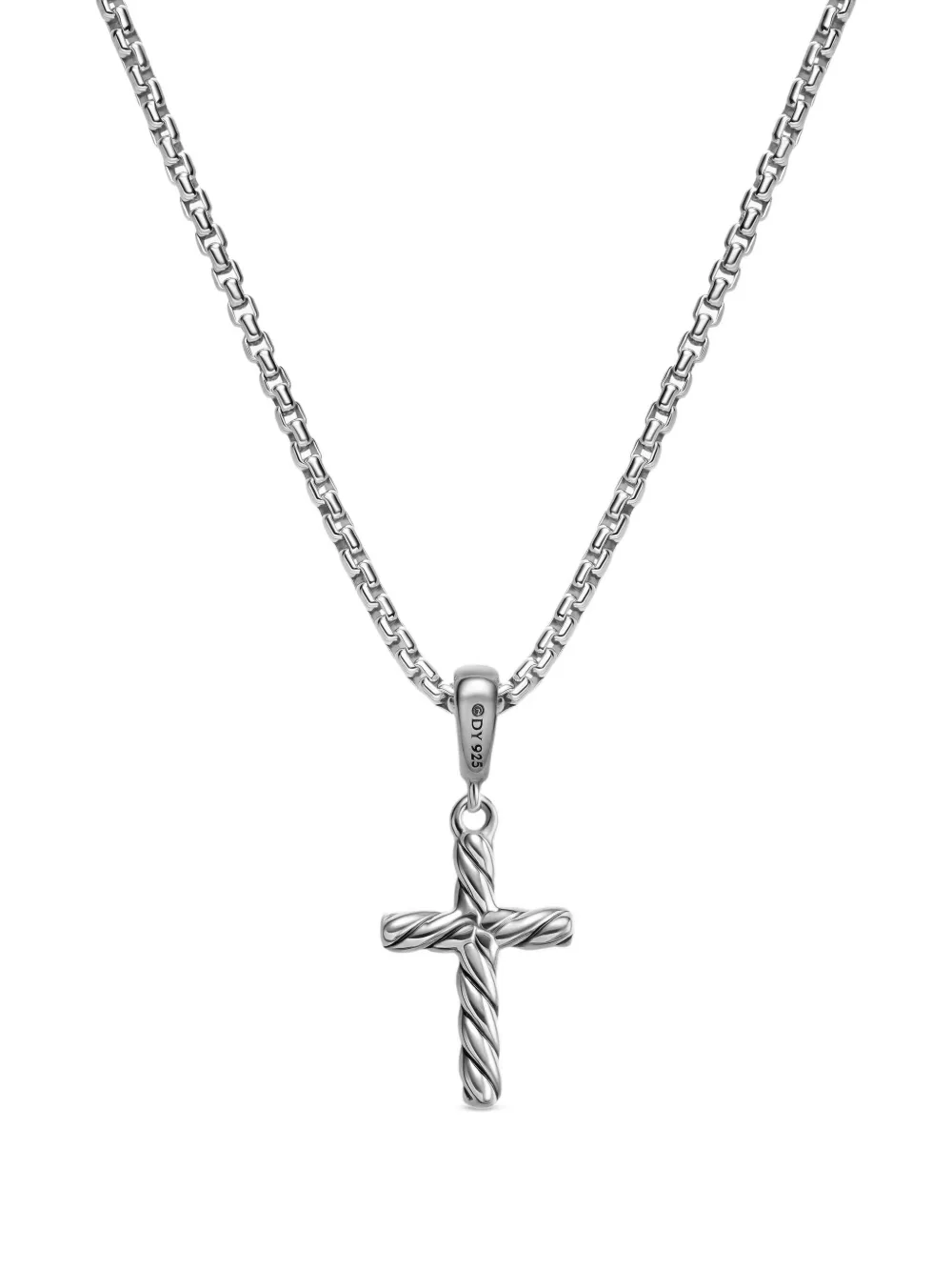 David Yurman Cable Cross Pendant Necklace