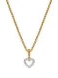 David Yurman 18K gold Micro Pavé© Open Heart diamond necklace
