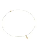David Yurman 18K gold cable cross pendant necklace
