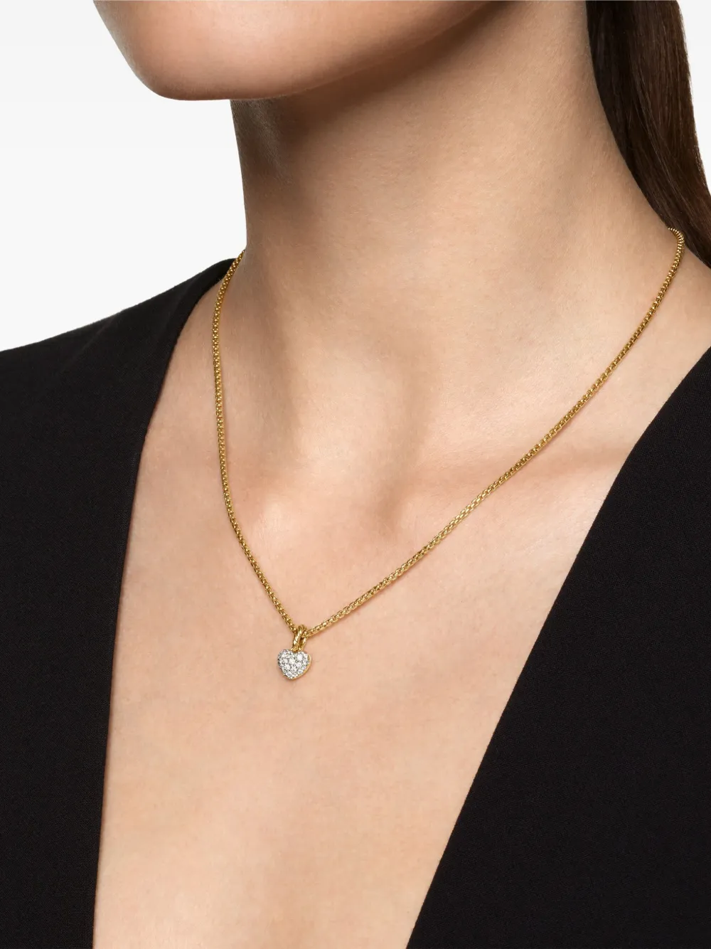 David Yurman 18K 골드 프티 파베 세팅© 다이아몬드 네크리스 | Image 2
