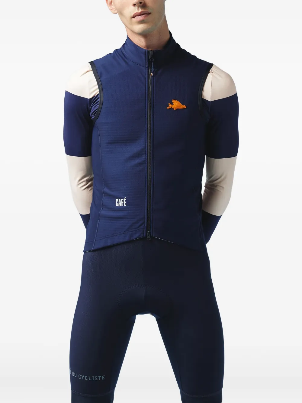 Café du cycliste Sibille bodywarmer met rits Blauw