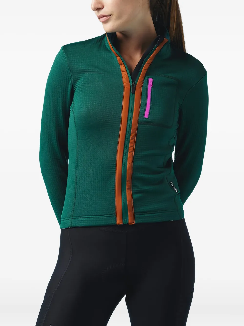 Café du cycliste Lorenne jack met rits - Groen