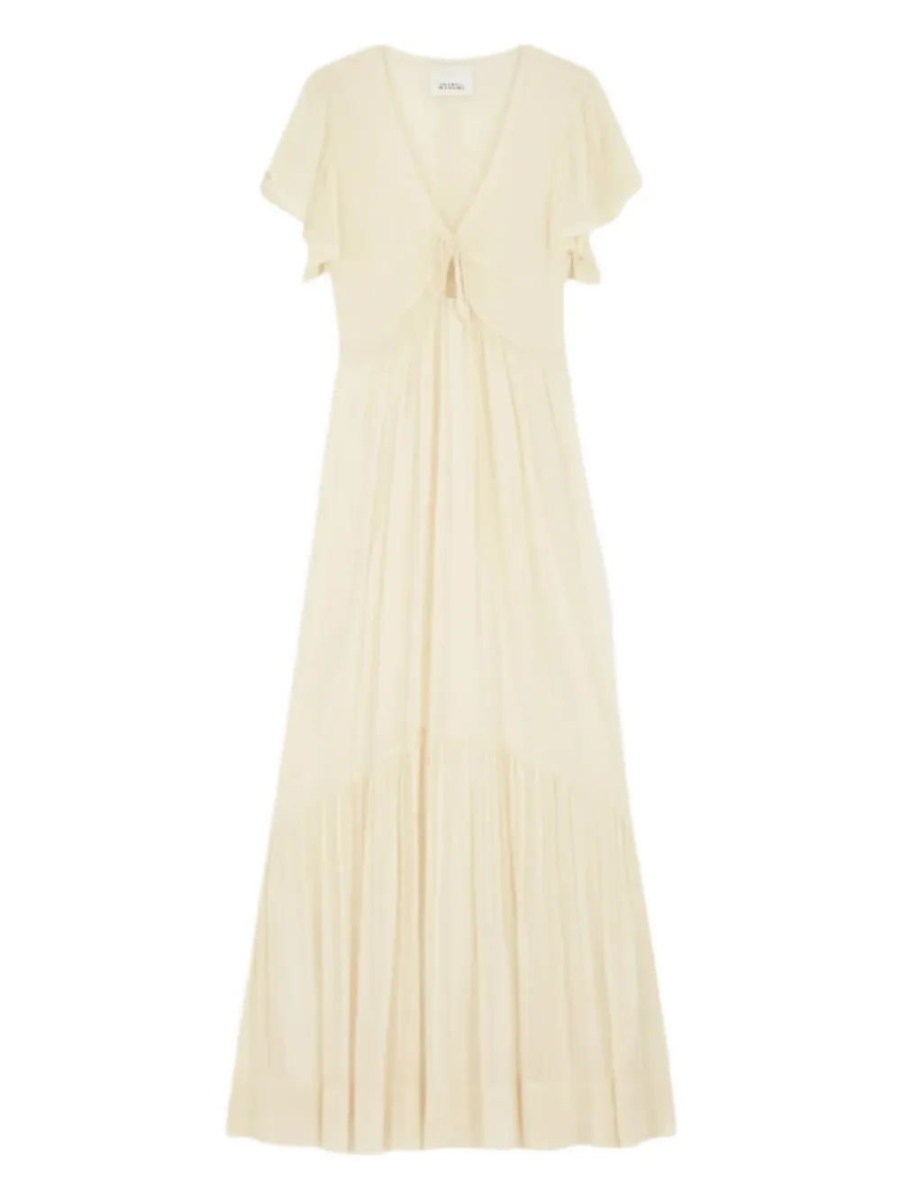 ISABEL MARANT Agathe short-sleeve ruffled maxi dress - ニュートラル ISABEL MARANT Agathe short-sleeve ruffled maxi dress - ニュートラル