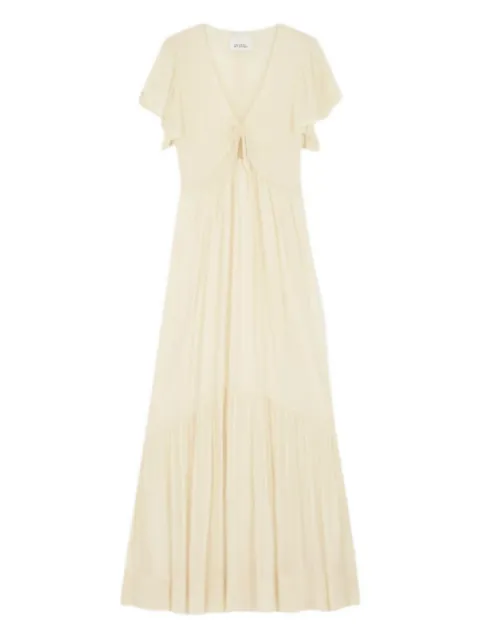 ISABEL MARANT vestido largo Agathe con manga corta y volantes