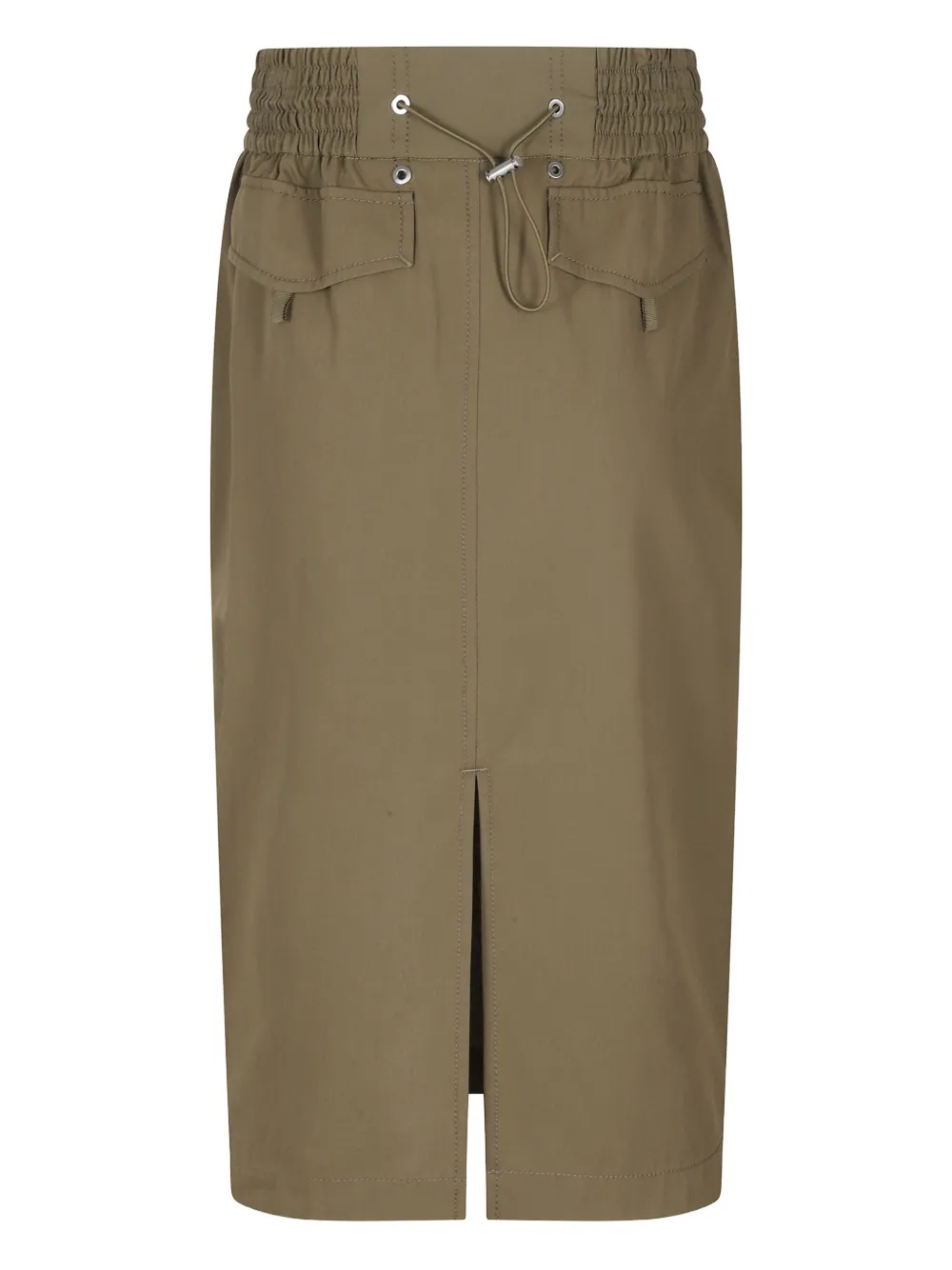 PINKO pocket-detail drawstring midi skirt Groen