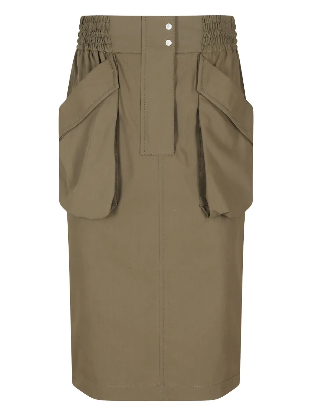 PINKO pocket-detail drawstring midi skirt Groen